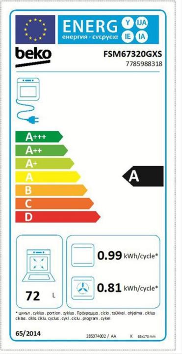 Energie-Label Beko FSM67320GXS
