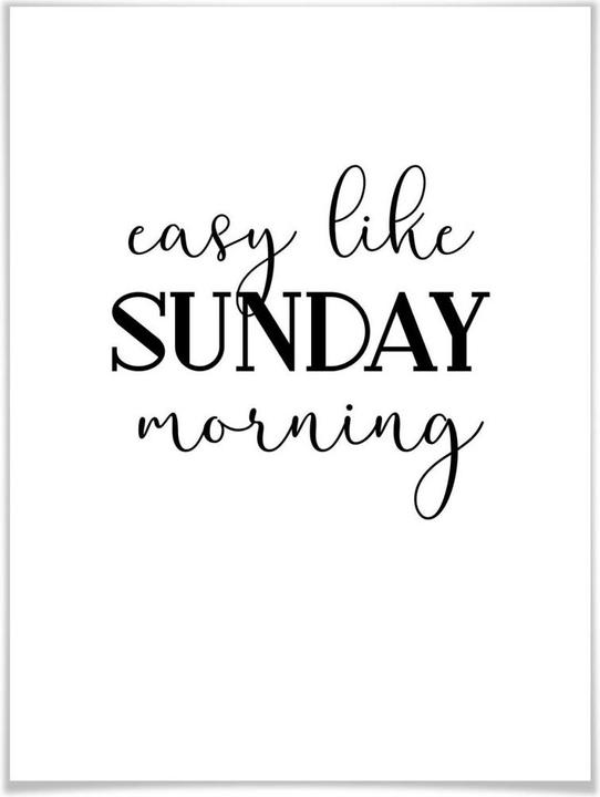 Actual product image Trenddeko Easy like Sunday morning (30 x 40 cm)