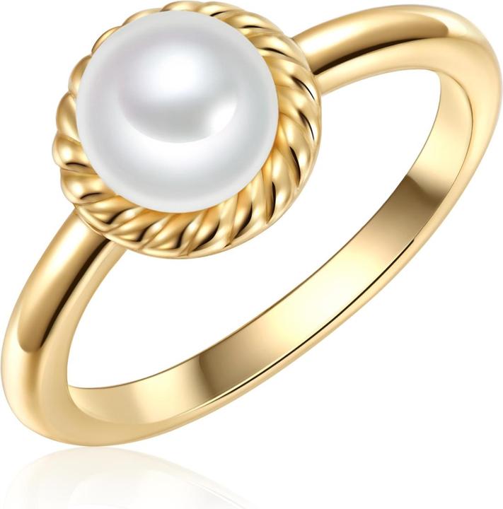 Image du produit Valero Pearls Femme argent sterling zirconium perle d'eau douce de culture or jaune - 32328 (52, Argent 925)