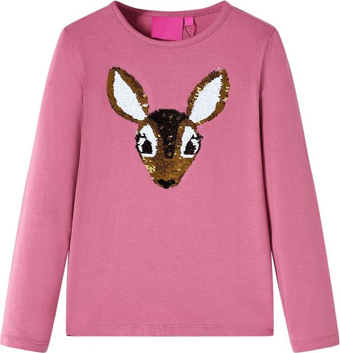 Produktbild VidaXL Kinder-Langarmshirt Himbeerrosa 116,Material: 95 (116)