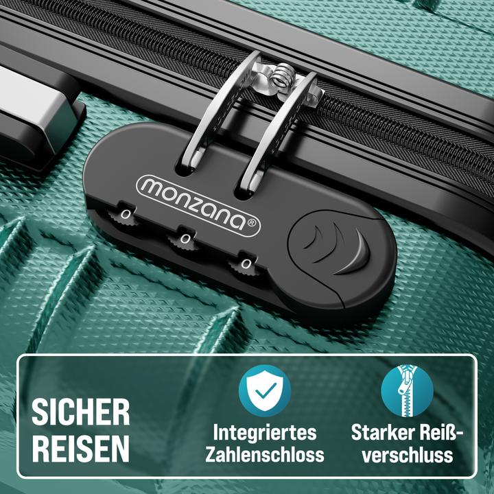 Produktbild Monzana Kofferset (90 l, Handgepäck (bis 50l), M (50 - 90l), L (90 - 115l), XL (ab 115l))