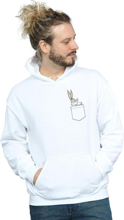 Immagine prodotto Looney Tunes Bugs Bunny Faux Pocket Felpa con Cappuccio Uomo (M)