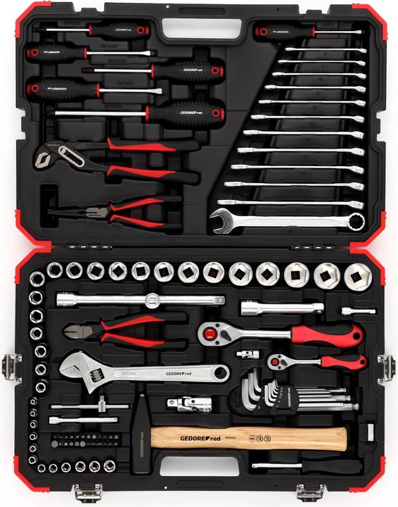 Immagine prodotto Gedore Red Set di chiavi a bussola da 100 pezzi 1/4 + 1/2 di pollice 10-32mm