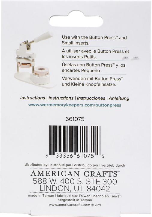 Actual product image We R Memory Keepers Hair clip Button Press (5 pcs.)