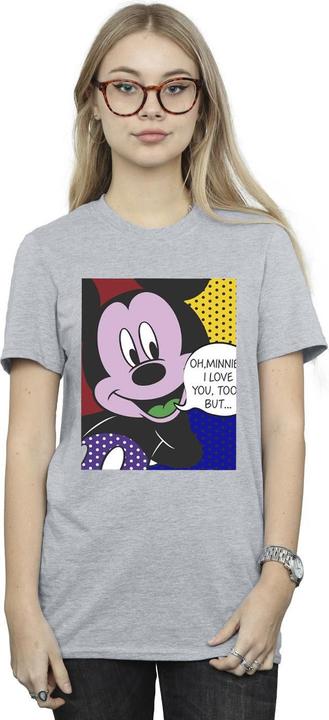 Actual product image Disney Womens/Ladies Mickey Mouse Oh Minnie Pop Art Cotton Boyfriend T-Shirt (M)