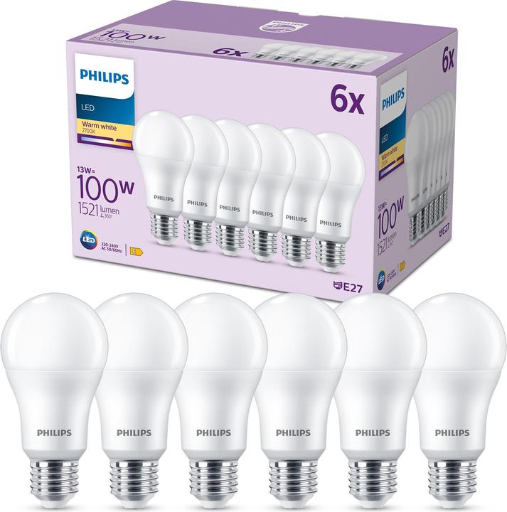 Immagine prodotto Philips Lampadine (E27, 13 W, 1521 lm, 6 x, E)