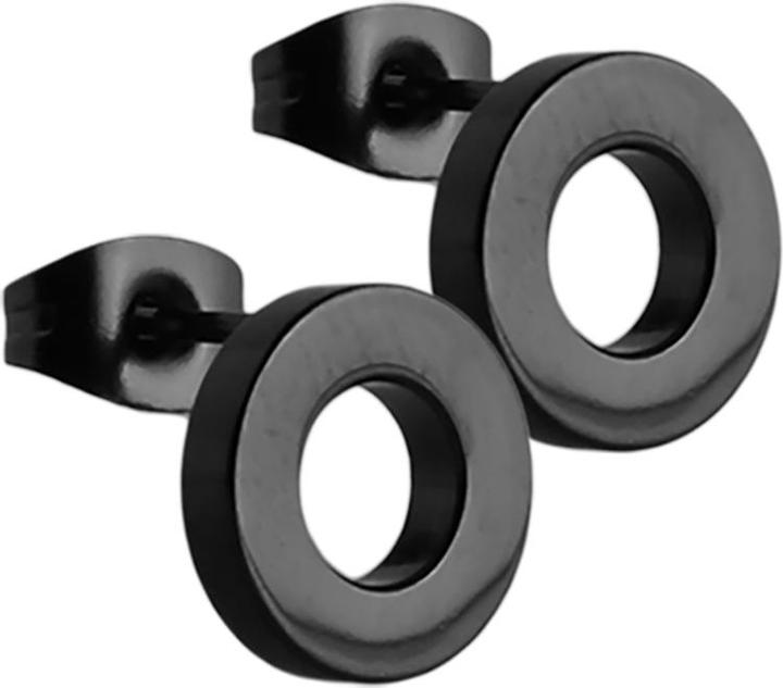 Produktbild Star Piercing Ohrstecker Fake Tunnel schwarz (ohne Messing, Chirurgenstahl 316L)