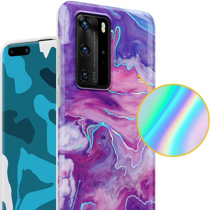 Image du produit Cadorabo Couverture IMD TPU Marbre coloré (Huawei P40 Pro+)