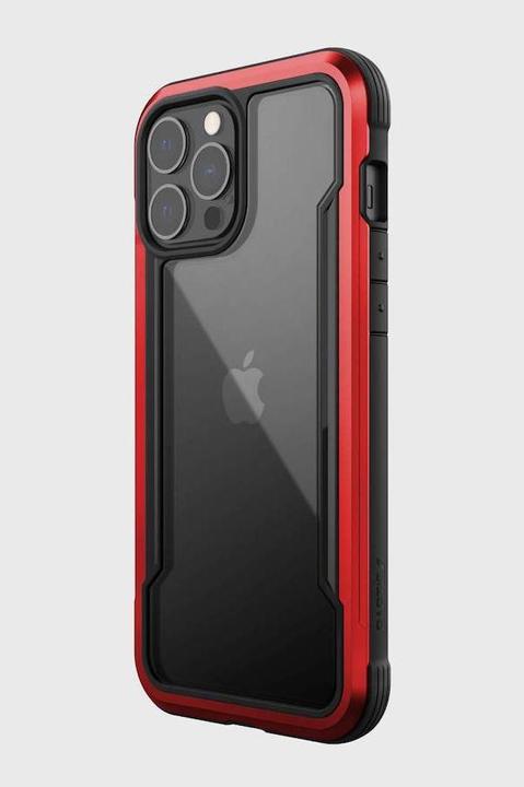 Raptic iPhone 13 Pro Max - /X-Doria Defense Shield Case mit rotem Rahmen (Apple iPhone 13 Pro Max)