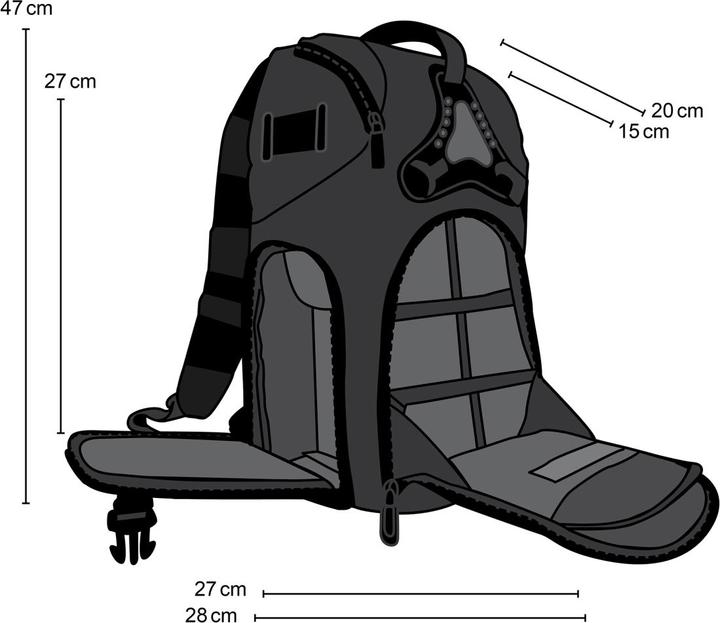 Actual product image mantona Rhodolit, photo backpack with 2 compartments (Photo backpack, 27.95 l)