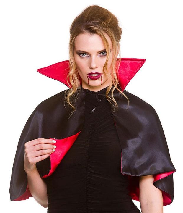 Produktbild Wicked Costumes Deluxe Vampir Umhang mit Stehkragen Rot / Schwarz