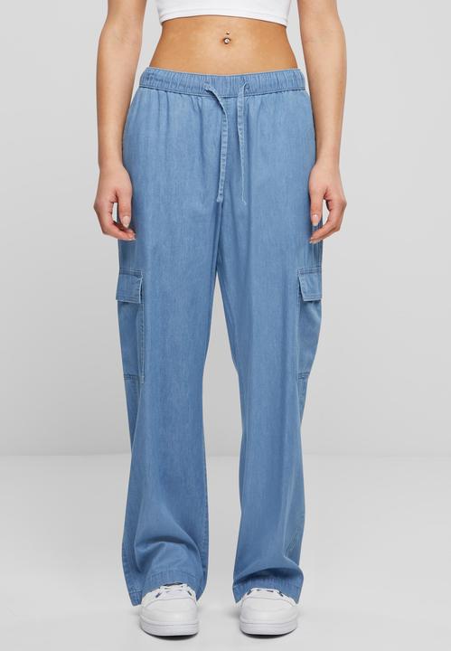 Actual product image Urban Classics Ladies Light Denim Cargo Pants - 138401 (4XL)