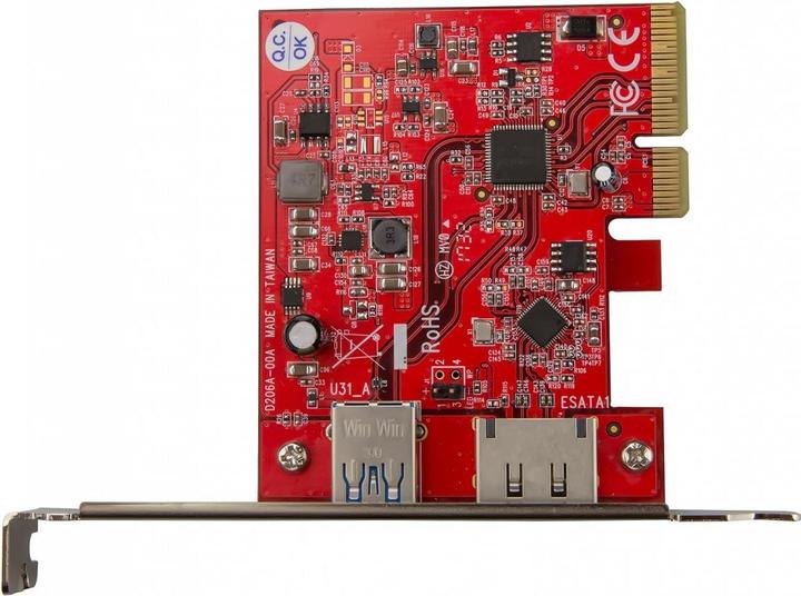Immagine prodotto StarTech Scheda USB 3.1 PCIe - 2 porte - 1 x USB-A e 1 x eSATA - 10 GBit / s - Scheda USB 3.1 -...