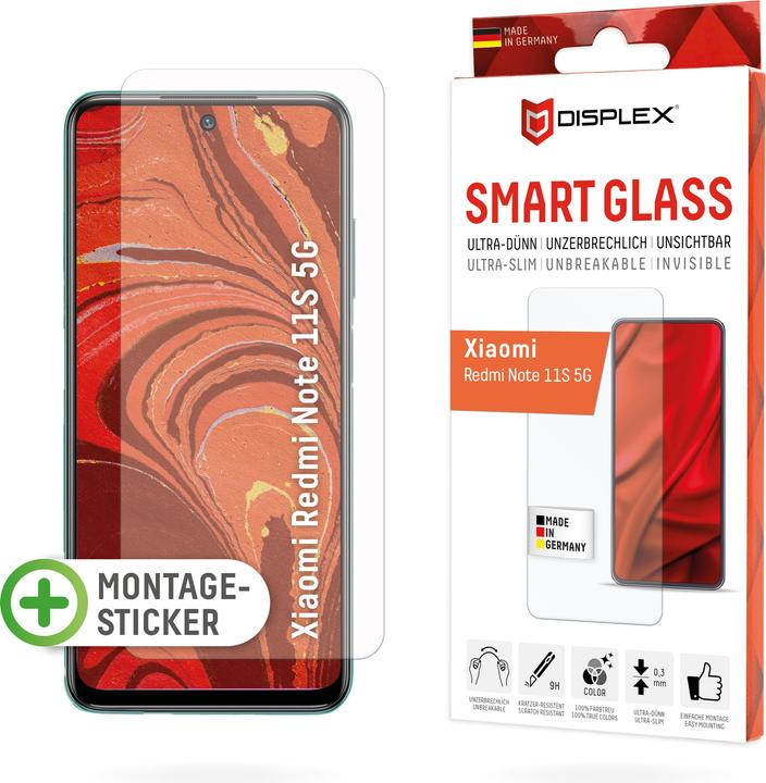 Produktbild Displex Smart Glass, Displayschutzfolie (1 Stück, Xiaomi Redmi Note 11S 5G)