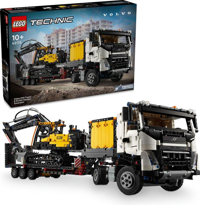 Immagine prodotto LEGO 42175 Camion Volvo FMX con escavatore elettrico cingolato EC230 (42175, LEGO Technic)