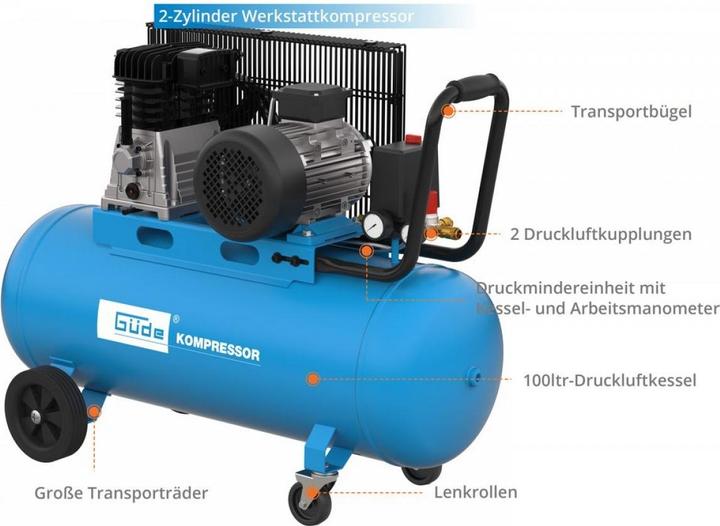 Produktbild Güde - Kompressor 580/10/100 H/ 400V (10 Bar)