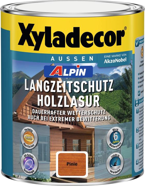 Immagine prodotto Xyladecor Macchia di legno Alpine Long-Life Pine (Pino cembro, 1 l)