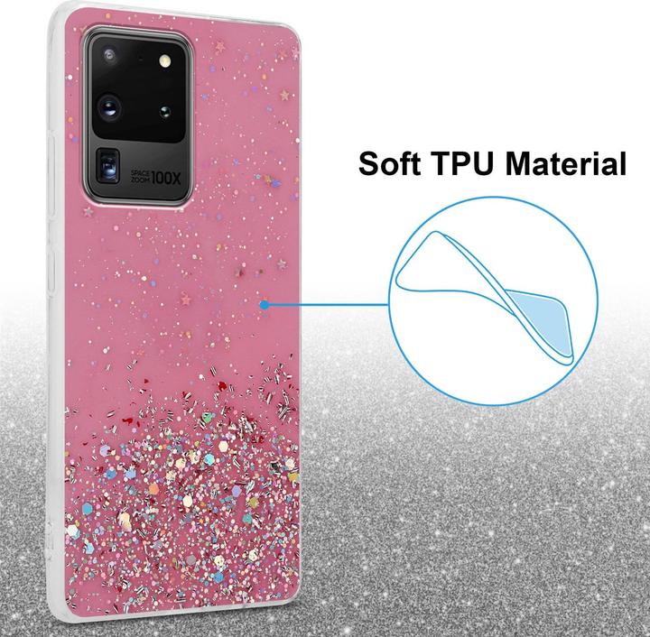 Actual product image Cadorabo TPU cover sparkling glitter (Samsung Galaxy S20 Ultra)