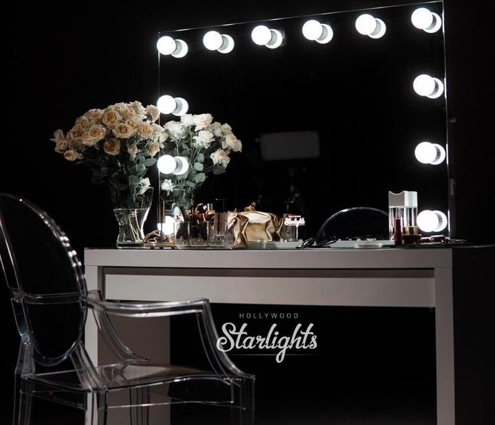 Actual product image Hollywood Starlights Make-up mirror (100 x 70 cm)