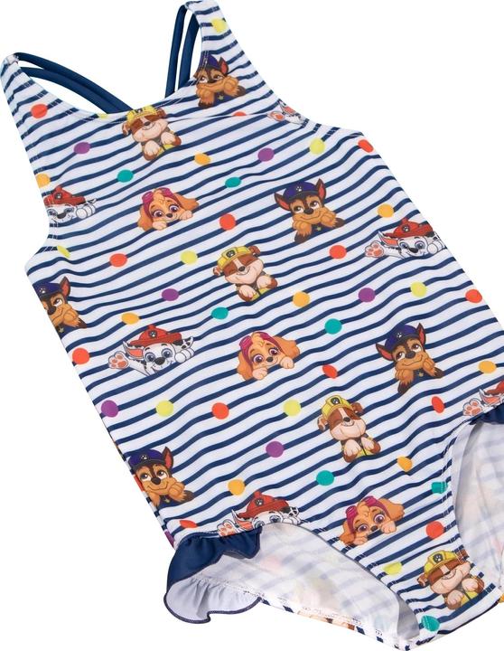 Actual product image Paw Patrol Girls Striped One Piece Swimsuit (98)