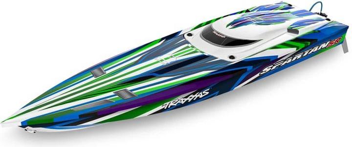 Actual product image Traxxas BOAT SPARTAN SR 1037mm 1:10 EP RTR GREEN TQi 2.4GHz WITHOUT charger and WITHOUT battery