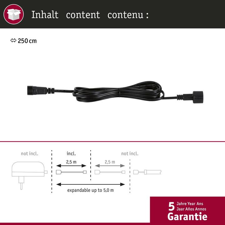 Actual product image Paulmann SimpLED Outdoor extension cable