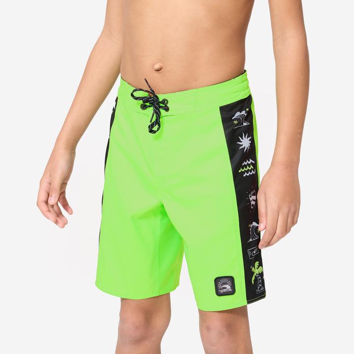 Immagine prodotto Olaian Boardshorts Surfen Jungen 900 Band grün (8, 9, 10)