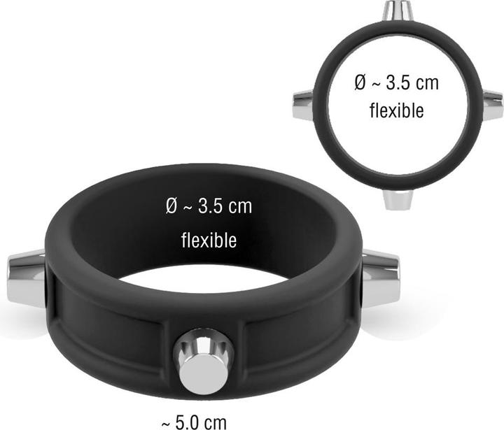 Actual product image Rebel Cock Ring with Studs (3.50 cm)