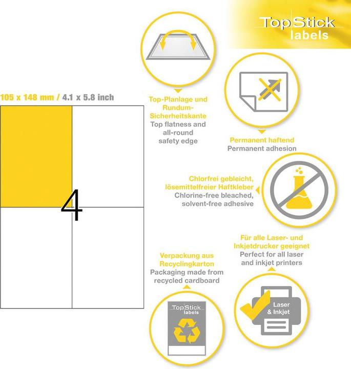 Actual product image TopStick HERMA universal labels