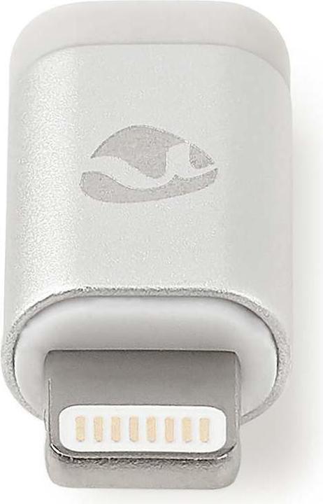 Actual product image Nedis Lightning adapter | Apple Lightning 8-pin | USB Micro-B socket | Gold-plated | Aluminium | Packing (Lightning, USB Micro-B)