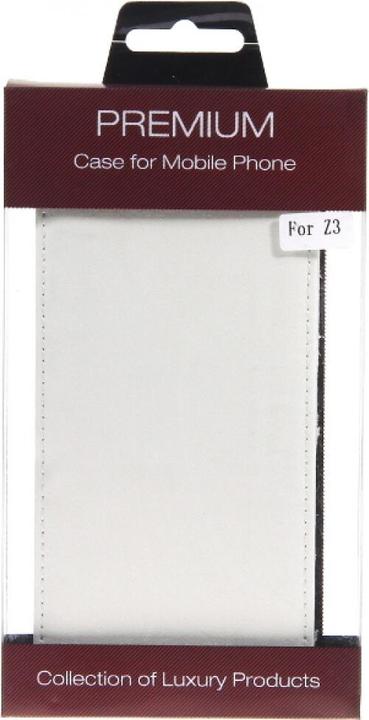 Actual product image OEM Slim Leather Flip Case for Sony Z3 - white (Sony Xperia Z3, Sony Xperia Z3v, Sony Xperia Z3 Dual)