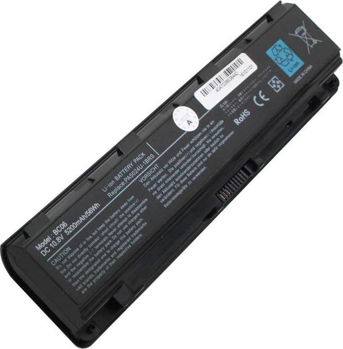 Immagine prodotto Toshiba Batteria Satellite L830, 5200mAh Replica Batteria PA5023U-1BRS, PA5024U-1BRS, PA5025U-1BRS (9 Celle, 5200 mAh)