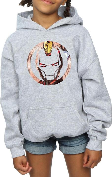 Produktbild Iron Man Montage Symbol Kapuzenpullover Mädchen (140, 146)