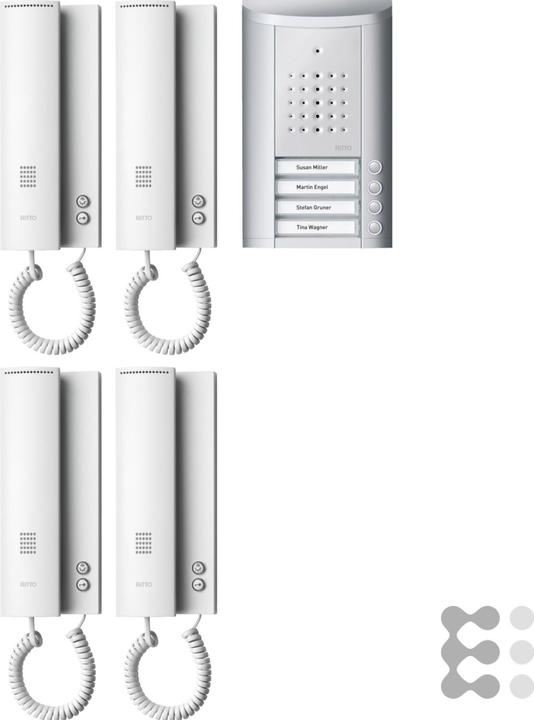 Image du produit Schneider Electric Kit d'interphone-portier 4 familles blanc (Filaire)