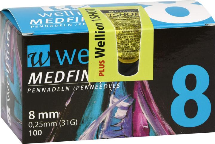 Actual product image Wellion Medfine Plus Needles 8mm (Pen needles + disposable needles)