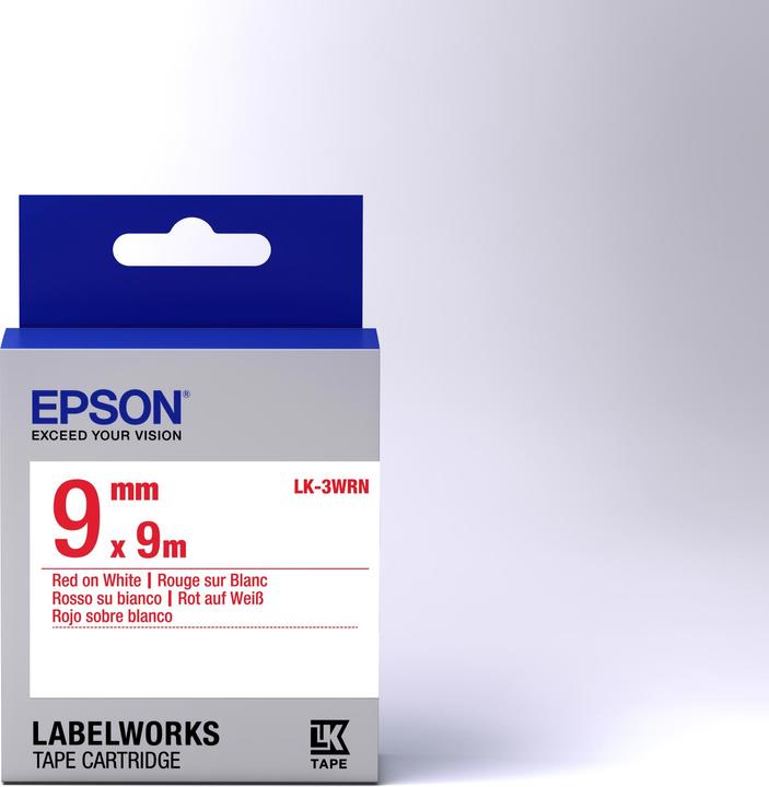 Immagine prodotto Epson Cassetta Per Etichette Lk-3wrn (0.90 cm, Rosso)