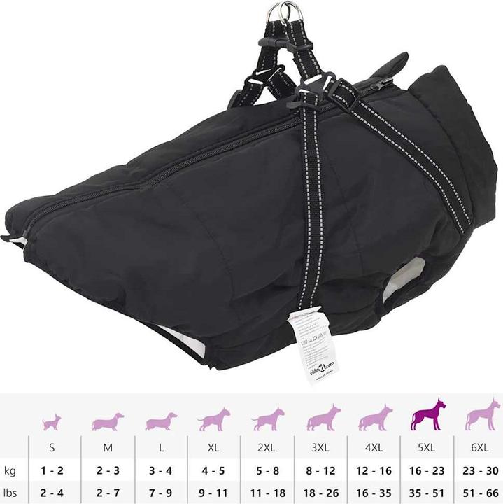 Image du produit VidaXL Manteau pour chien avec harnais Imperméable Réfléchissant (52, Manteau pour chien)