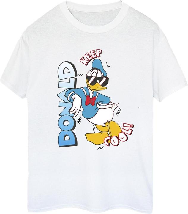 Actual product image Disney Womens/Ladies Donald Duck Cool Cotton Boyfriend T-Shirt (XL)