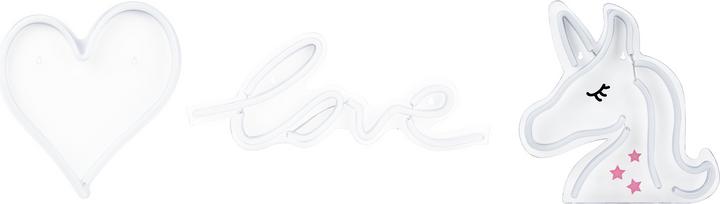 Produktbild Beliani Neonlicht LED Wanddeko rosa 3er Set SUSIE (240 lm)