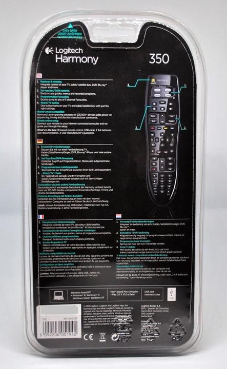 Actual product image Logitech Harmony 350 (Universal remote control, Infrared)