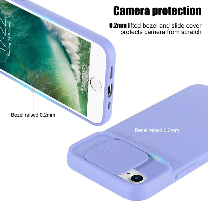 Immagine prodotto Cadorabo Cover in TPU con protezione della fotocamera (Apple iPhone 7, Apple iPhone SE (seconda generazione))