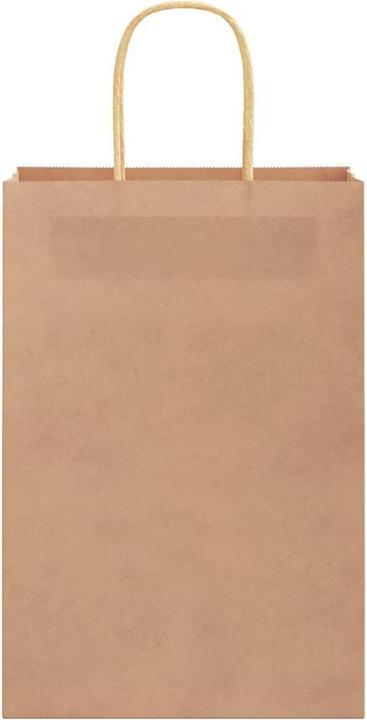 Produktbild VidaXL Kraftpapiertüten 250 Stk. mit Henkel Braun 22x11x31 cm Papiertüte (Geschenktüte, 250 x)