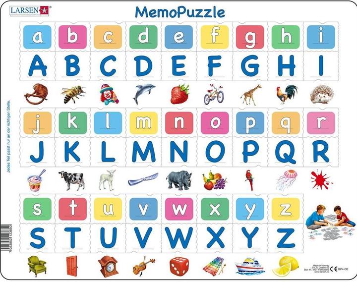 Produktbild Larsen Memo Das Alphabet mit 26 Gross- und Kleinbuchstaben (Deutsch)