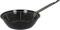 Actual product image Esmaltaciones La Estrella deep frying pan with basket 28cm marbled (Steel)