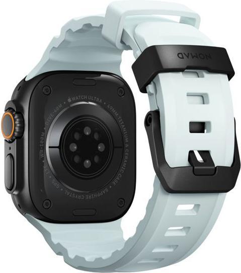Immagine prodotto Nomad Rocky Point Band 46/49mm Icy Blue Glow Connector Black (Gomma fluorurata (FKM), Apple Watch Ultra 2, Apple Watch Ultra)