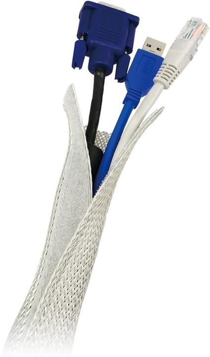 Actual product image LogiLink Cable bundle fabric hose, gray (Cable hole, 180 cm)