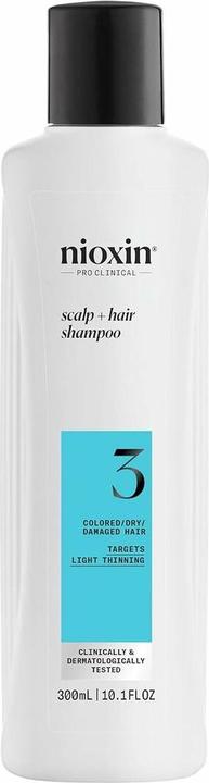 Image du produit Nioxin System 3 Shampooing nettoyant pour cheveux fins, colorés et clairsemés (300 ml, Shampoing liquide)