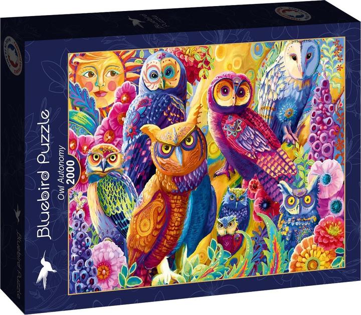 Produktbild Bluebird Puzzle 2000 Bunte Eulen (2000 Teile)
