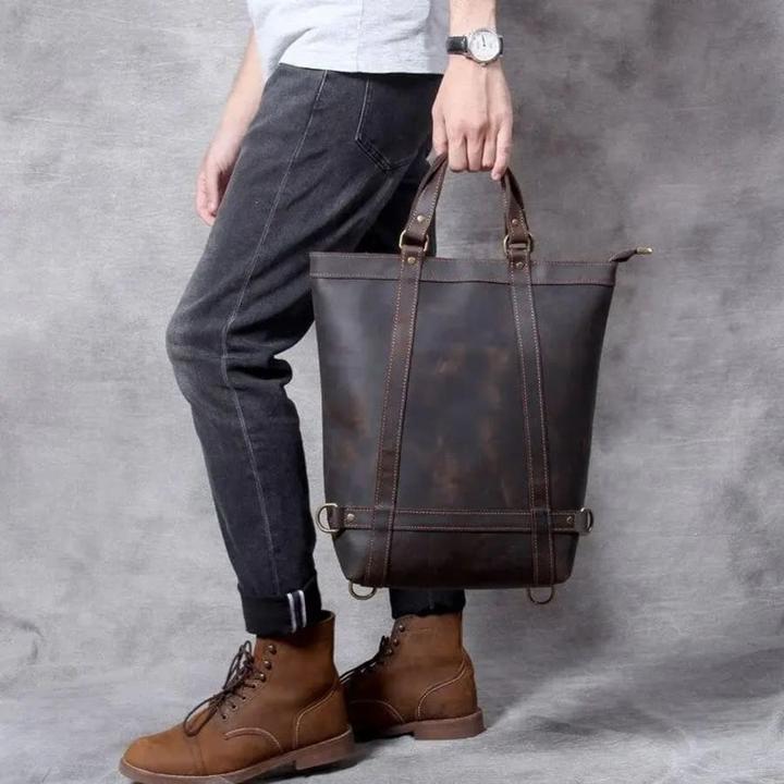 Image du produit Only-Bags.Store Sac à dos en cuir fait main, sacoche en cuir Tote
