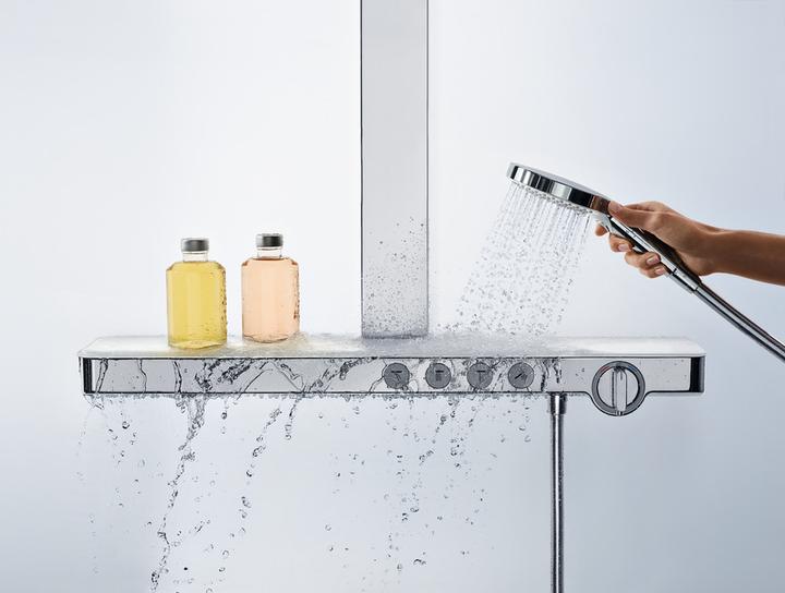 Image du produit hansgrohe HG Showerpipe RAINMAKER SELECT 460 3jet DN 15 EcoSm Version 9 l/min blanc/chrome